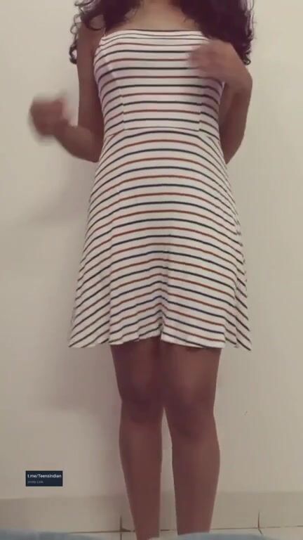 Indian Teen Stripping out of a Dress