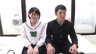 Japanese schoolgirl takes a BBC while her boyfriend waits outside