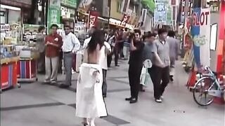 Japanese Girl Stripping Down Naked In The Middle Of A Busy Shopping District
