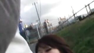Japanese Amateur: Amateur Japanese Girl Almost Gets Caught Sucking Dick Outdoors #4
