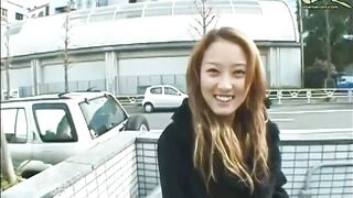 Japanese Girl Giving A Blowjob And Getting Fucked In Front Of A Subway Entrance